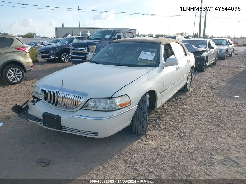 2004 Lincoln Town Car Ultimate VIN: 1LNHM83W14Y644096 Lot: 40822009