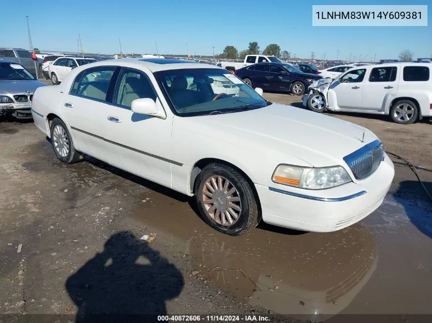 2004 Lincoln Town Car Ultimate VIN: 1LNHM83W14Y609381 Lot: 40872606