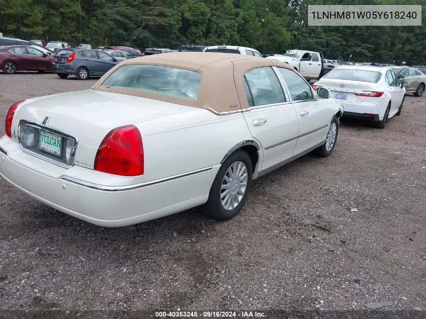 1LNHM81W05Y618240 2005 Lincoln Town Car Signature