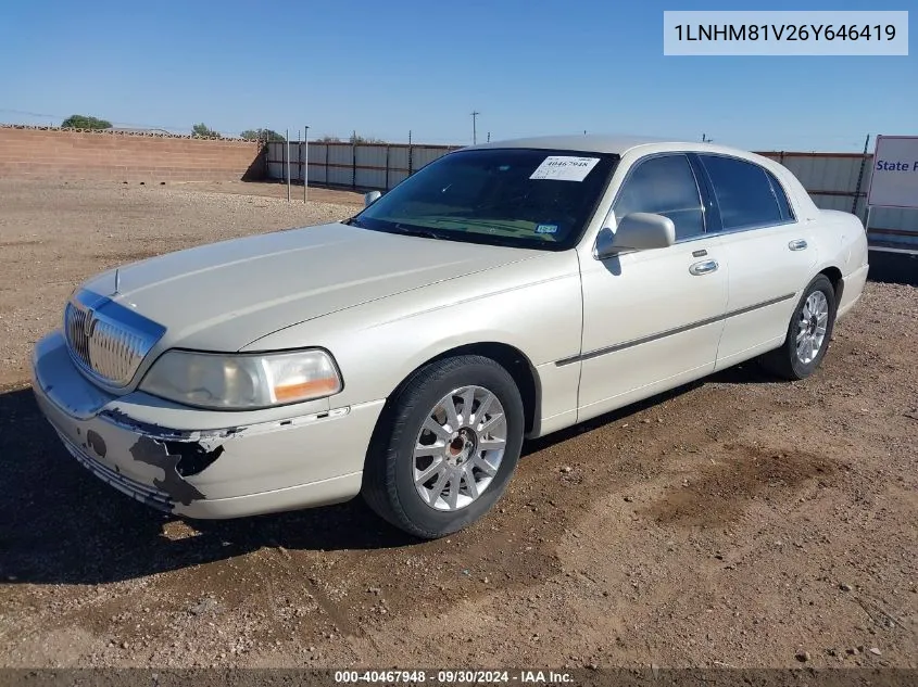 1LNHM81V26Y646419 2006 Lincoln Town Car Signature