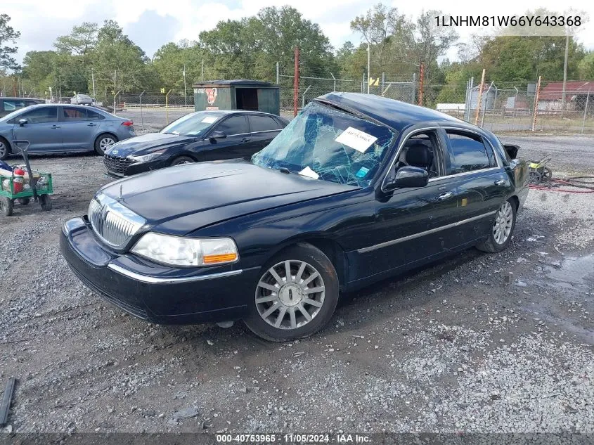 2006 Lincoln Town Car Signature VIN: 1LNHM81W66Y643368 Lot: 40753965