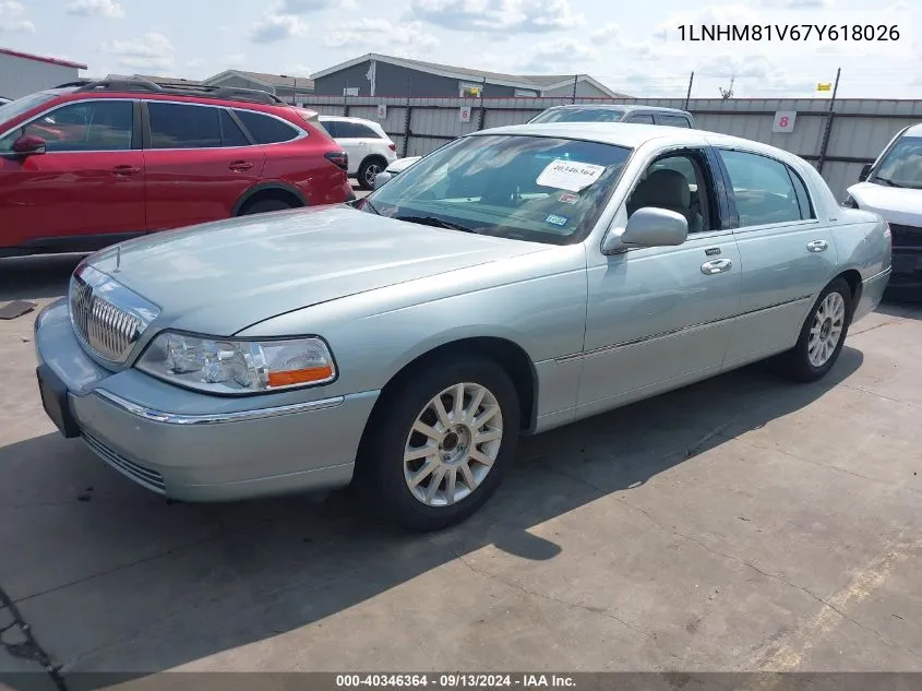 2007 Lincoln Town Car Signature VIN: 1LNHM81V67Y618026 Lot: 40346364