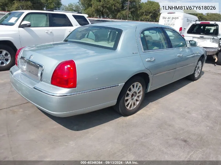 2007 Lincoln Town Car Signature VIN: 1LNHM81V67Y618026 Lot: 40346364