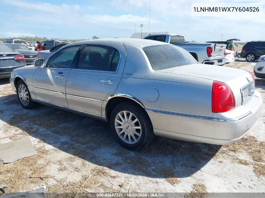 2007 Lincoln Town Car Signature VIN: 1LNHM81WX7Y604526 Lot: 40647221