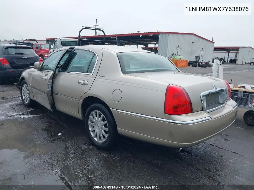 2007 Lincoln Town Car Signature VIN: 1LNHM81WX7Y638076 Lot: 40749149