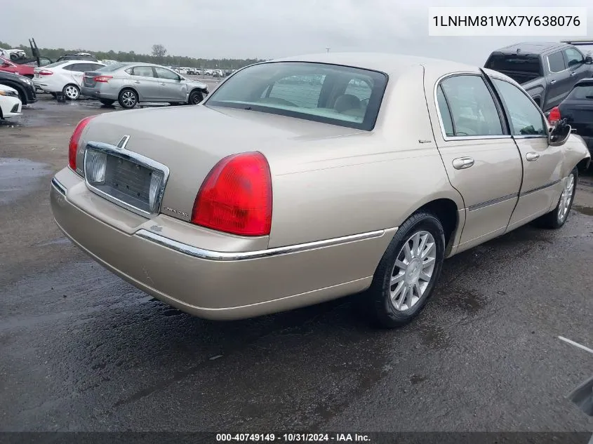 2007 Lincoln Town Car Signature VIN: 1LNHM81WX7Y638076 Lot: 40749149