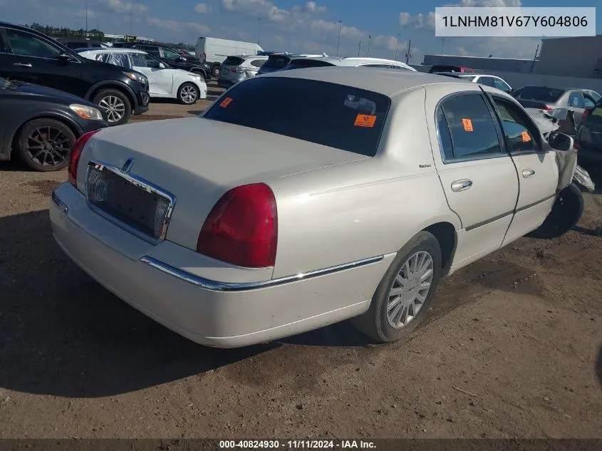 2007 Lincoln Town Car Signature VIN: 1LNHM81V67Y604806 Lot: 40824930