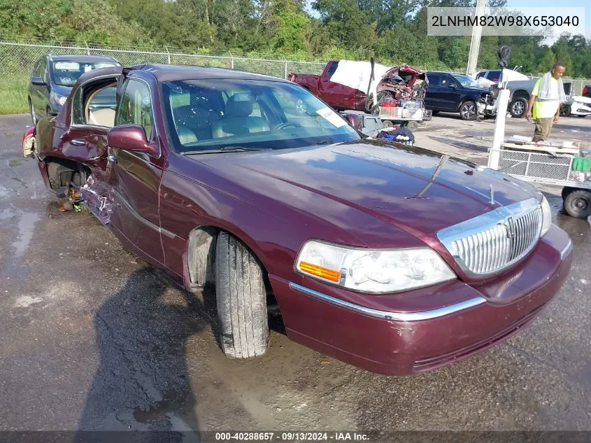 2008 Lincoln Town Car Signature Limited VIN: 2LNHM82W98X653040 Lot: 40288657