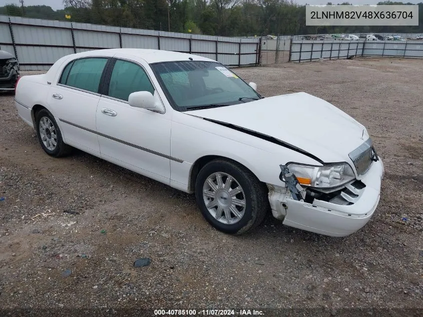 2008 Lincoln Town Car Signature Limited VIN: 2LNHM82V48X636704 Lot: 40785100