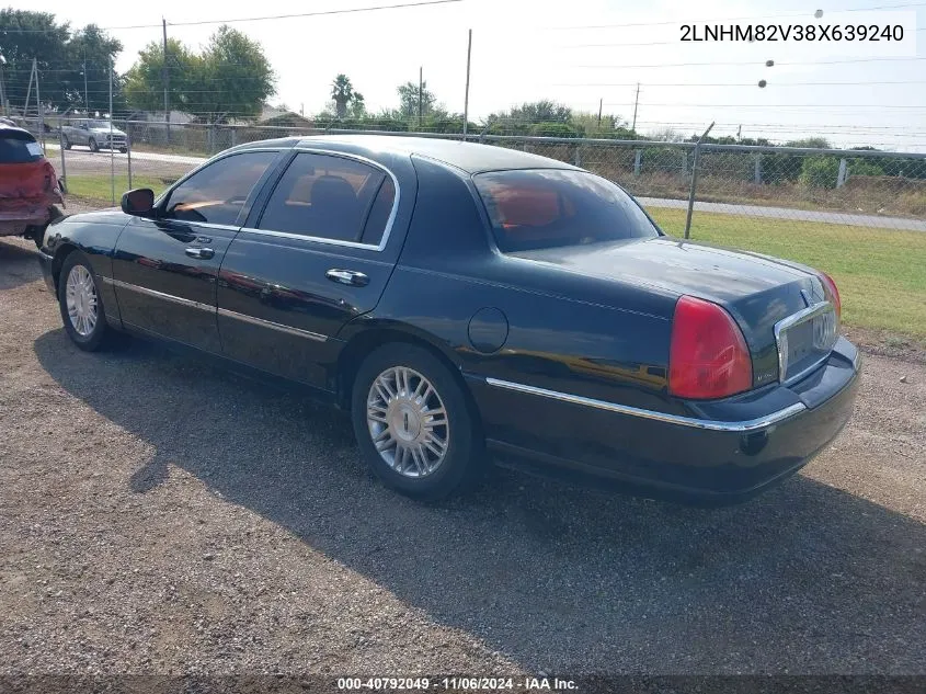 2008 Lincoln Town Car Signature Limited VIN: 2LNHM82V38X639240 Lot: 40792049