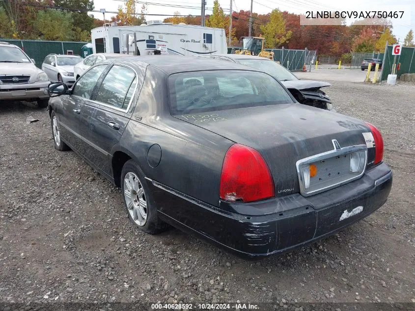 2010 Lincoln Town Car Signature Limited VIN: 2LNBL8CV9AX750467 Lot: 40628592