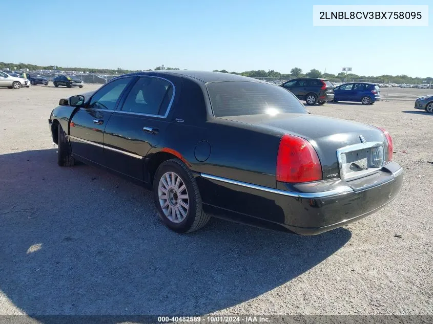 2011 Lincoln Town Car Signature Limited VIN: 2LNBL8CV3BX758095 Lot: 40482589