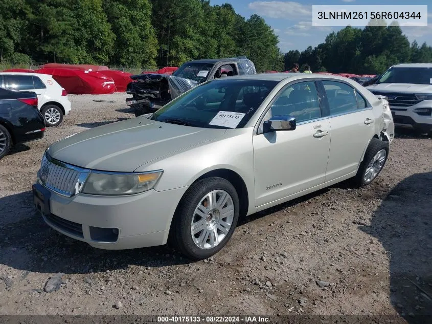 2006 Lincoln Zephyr VIN: 3LNHM26156R604344 Lot: 40175133