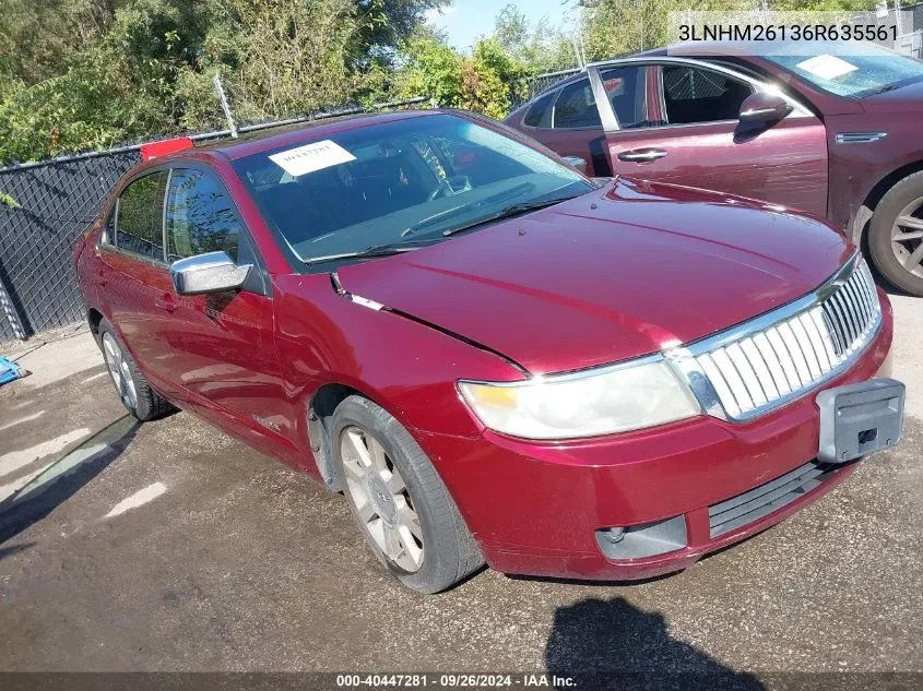 2006 Lincoln Zephyr VIN: 3LNHM26136R635561 Lot: 40447281