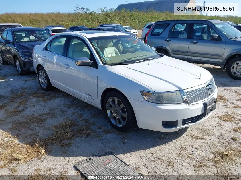 2006 Lincoln Zephyr VIN: 3LNHM26196R605951 Lot: 40575715