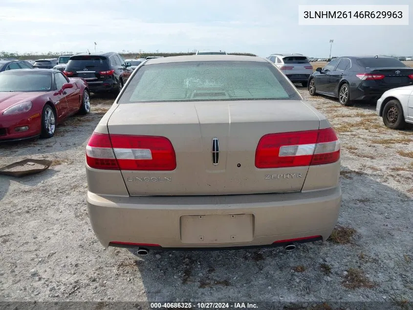 2006 Lincoln Zephyr VIN: 3LNHM26146R629963 Lot: 40686325