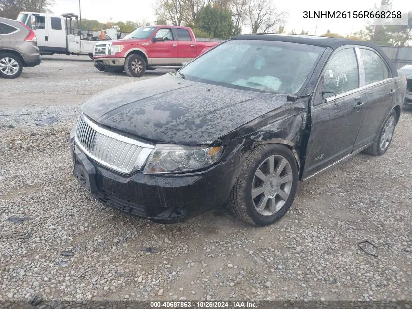 2006 Lincoln Zephyr VIN: 3LNHM26156R668268 Lot: 40687863