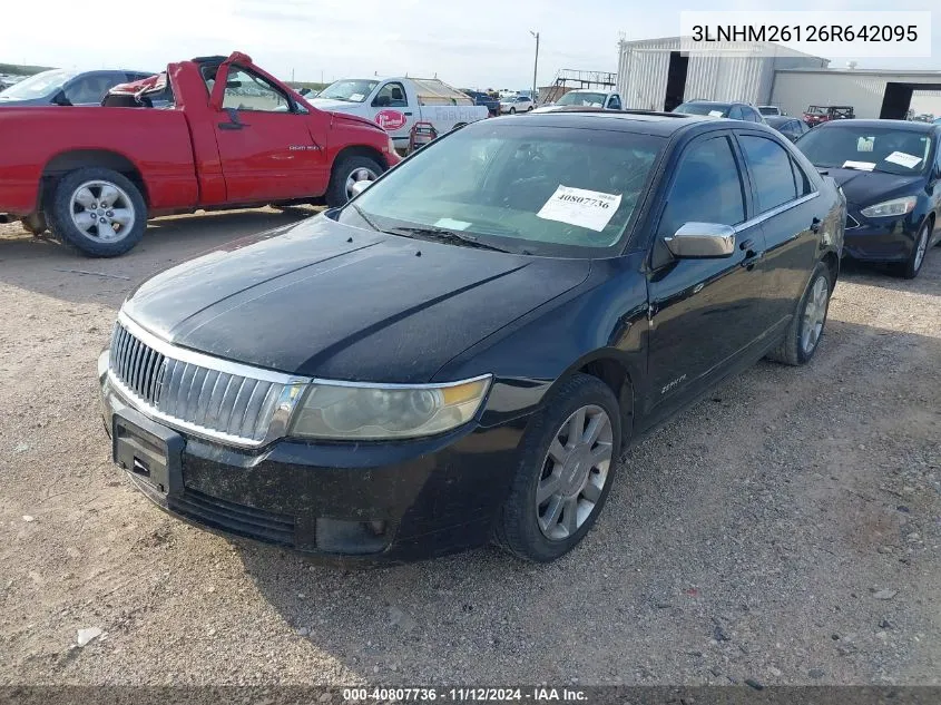 2006 Lincoln Zephyr VIN: 3LNHM26126R642095 Lot: 40807736