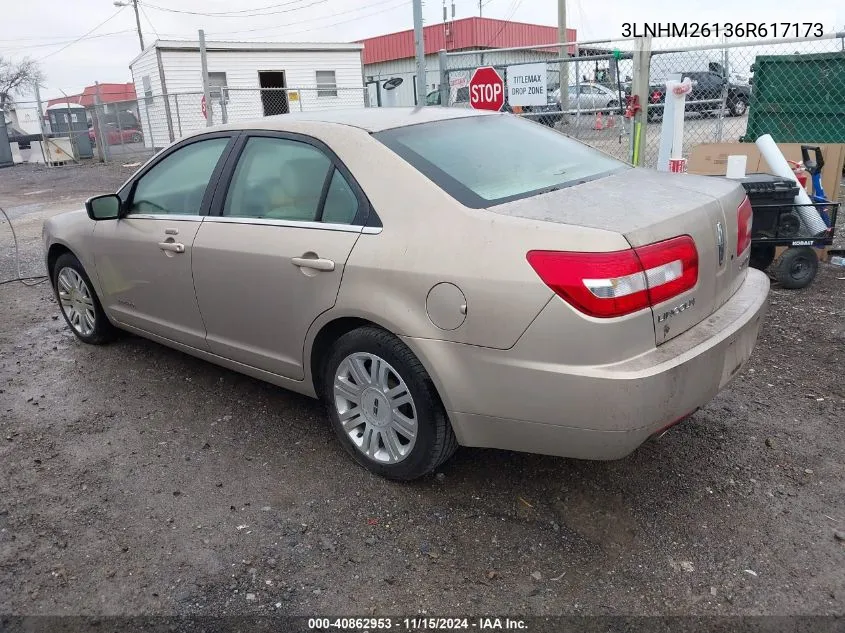 2006 Lincoln Zephyr VIN: 3LNHM26136R617173 Lot: 40862953