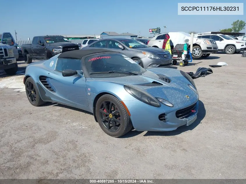 2006 Lotus Elise VIN: SCCPC11176HL30231 Lot: 40597285