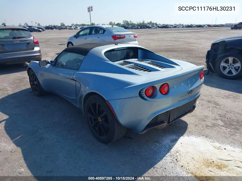 2006 Lotus Elise VIN: SCCPC11176HL30231 Lot: 40597285