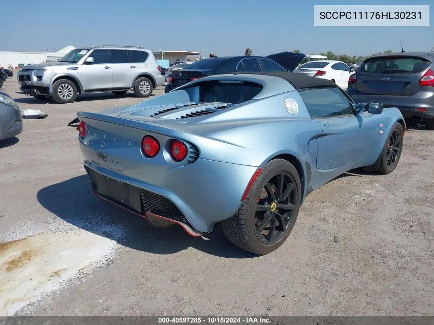 2006 Lotus Elise VIN: SCCPC11176HL30231 Lot: 40597285