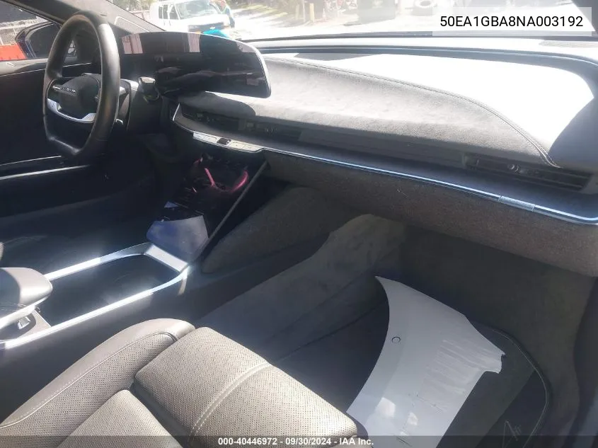 2022 Lucid Air Grand Touring VIN: 50EA1GBA8NA003192 Lot: 40446972