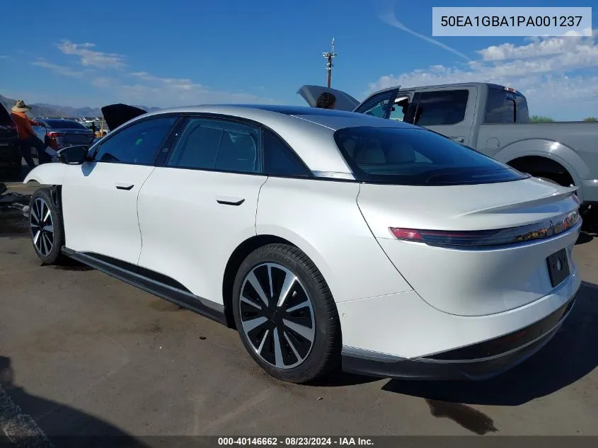 2023 Lucid Air Grand Touring VIN: 50EA1GBA1PA001237 Lot: 40146662