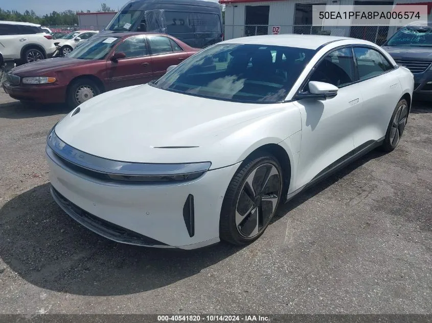 2023 Lucid Air Pure VIN: 50EA1PFA8PA006574 Lot: 40541820