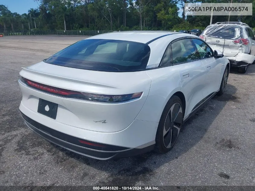 2023 Lucid Air Pure VIN: 50EA1PFA8PA006574 Lot: 40541820