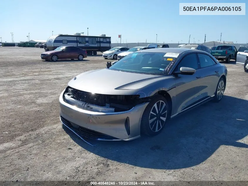 2023 Lucid Air Pure VIN: 50EA1PFA6PA006105 Lot: 40548245