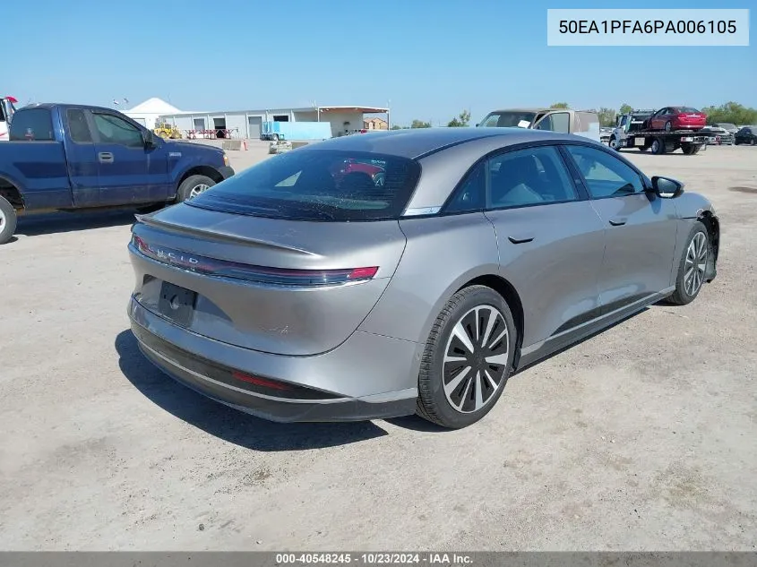 2023 Lucid Air Pure VIN: 50EA1PFA6PA006105 Lot: 40548245