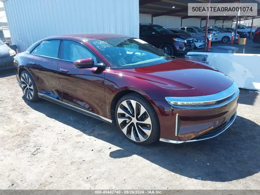 2024 Lucid Air Touring VIN: 50EA1TEA0RA001074 Lot: 40442740