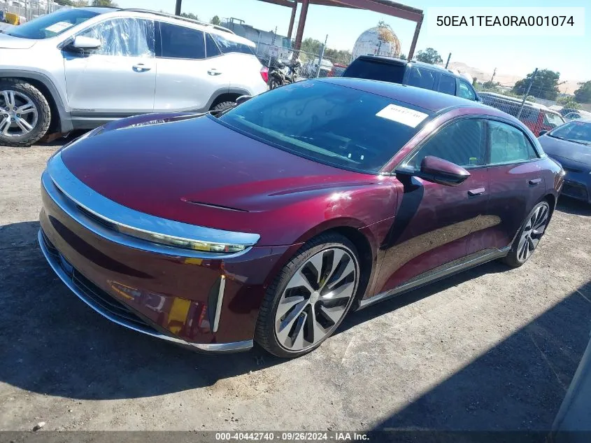 2024 Lucid Air Touring VIN: 50EA1TEA0RA001074 Lot: 40442740