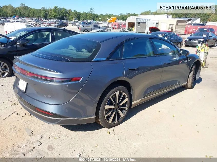 2024 Lucid Air Pure VIN: 50EA1PGA4RA005763 Lot: 40573826