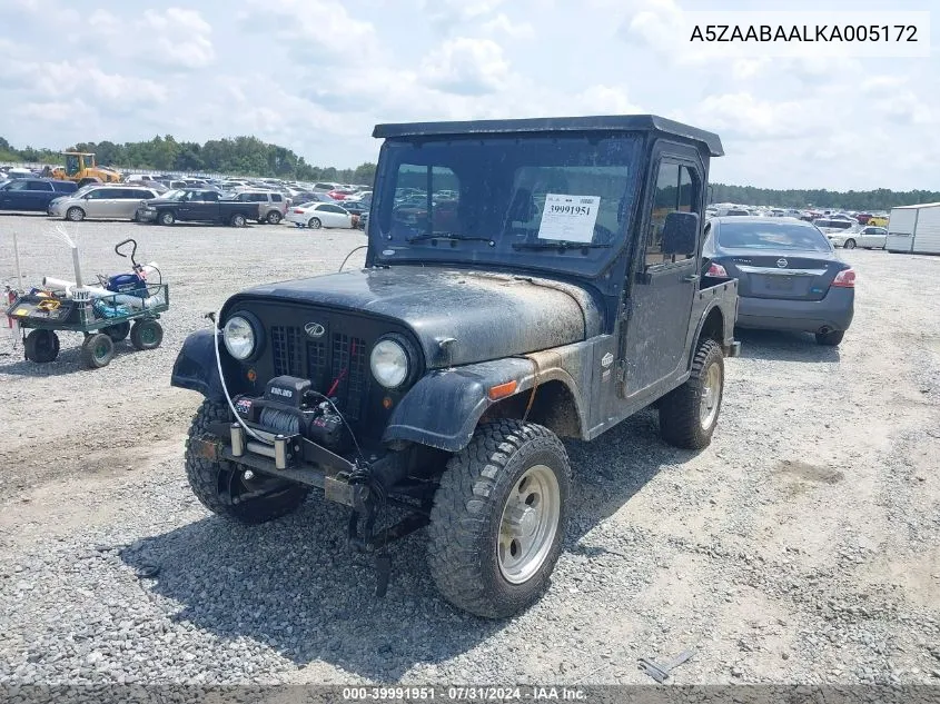 A5ZAABAALKA005172 2019 Mahindra Roxor