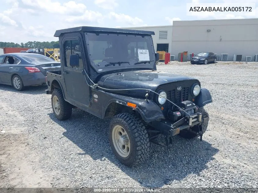 A5ZAABAALKA005172 2019 Mahindra Roxor