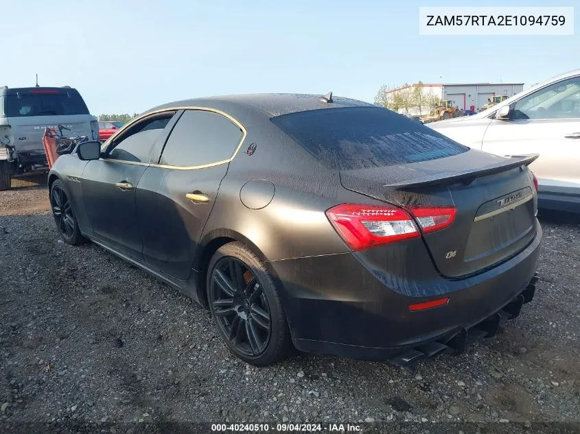 ZAM57RTA2E1094759 2014 Maserati Ghibli S/Q4