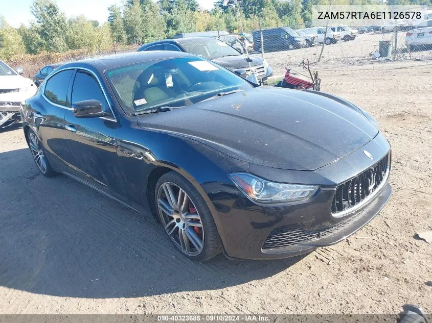 2014 Maserati Ghibli S Q4 VIN: ZAM57RTA6E1126578 Lot: 40323685