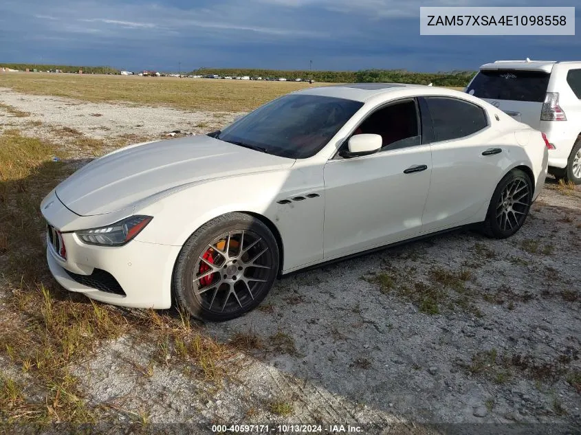 2014 Maserati Ghibli VIN: ZAM57XSA4E1098558 Lot: 40597171