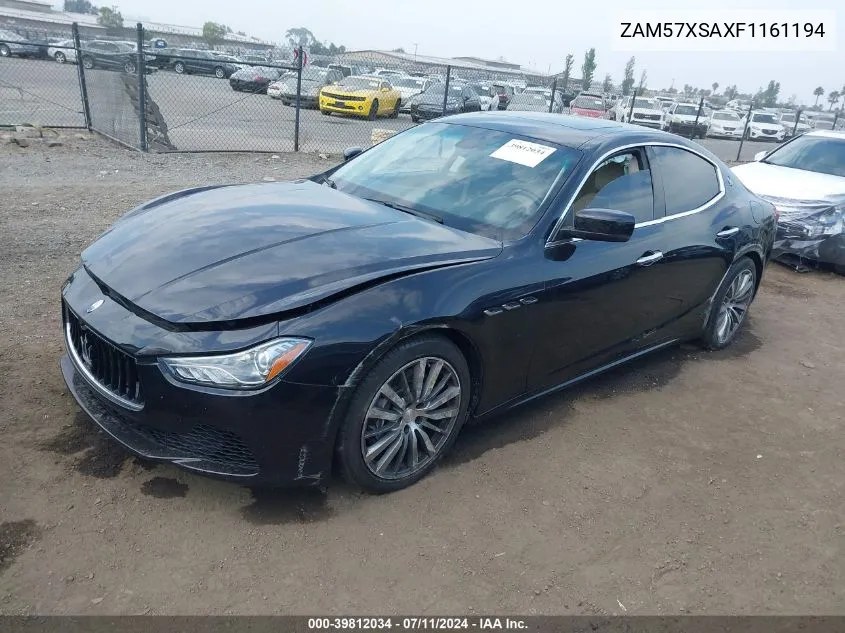 2015 Maserati Ghibli VIN: ZAM57XSAXF1161194 Lot: 39812034