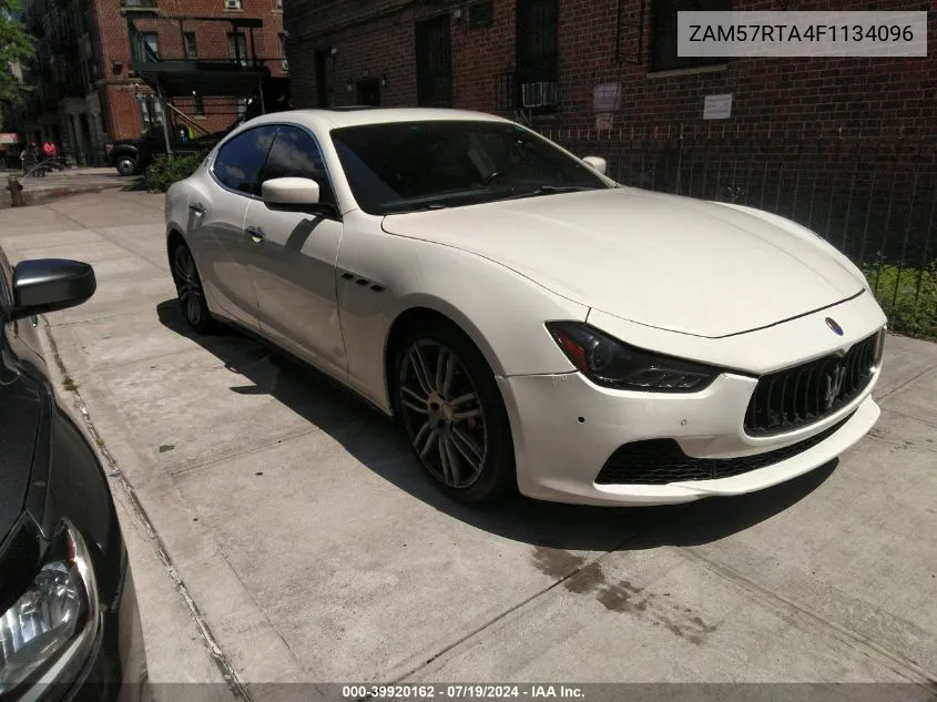 2015 Maserati Ghibli S Q4 VIN: ZAM57RTA4F1134096 Lot: 39920162