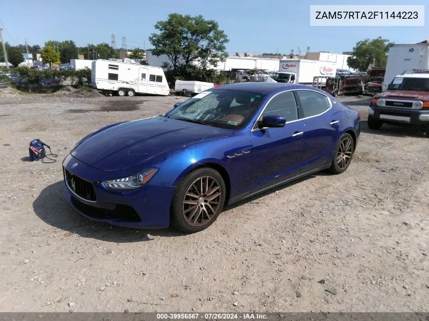 2015 Maserati Ghibli S/Q4 VIN: ZAM57RTA2F1144223 Lot: 39956567