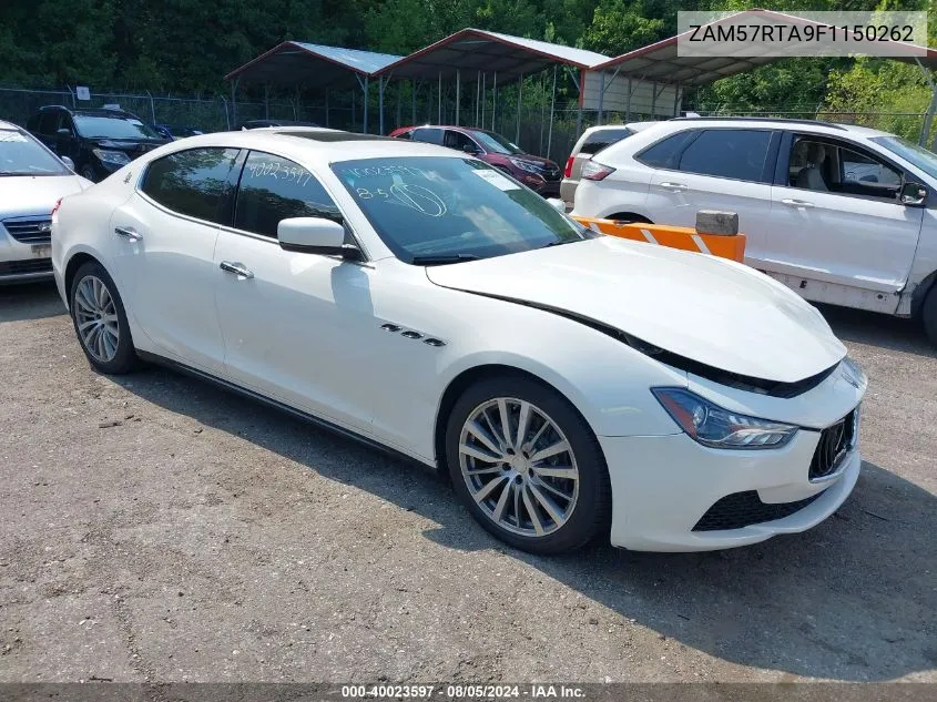 2015 Maserati Ghibli S Q4 VIN: ZAM57RTA9F1150262 Lot: 40023597