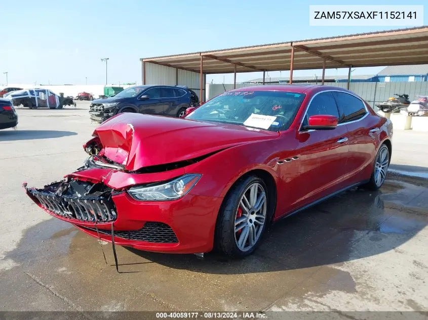 2015 Maserati Ghibli VIN: ZAM57XSAXF1152141 Lot: 40059177