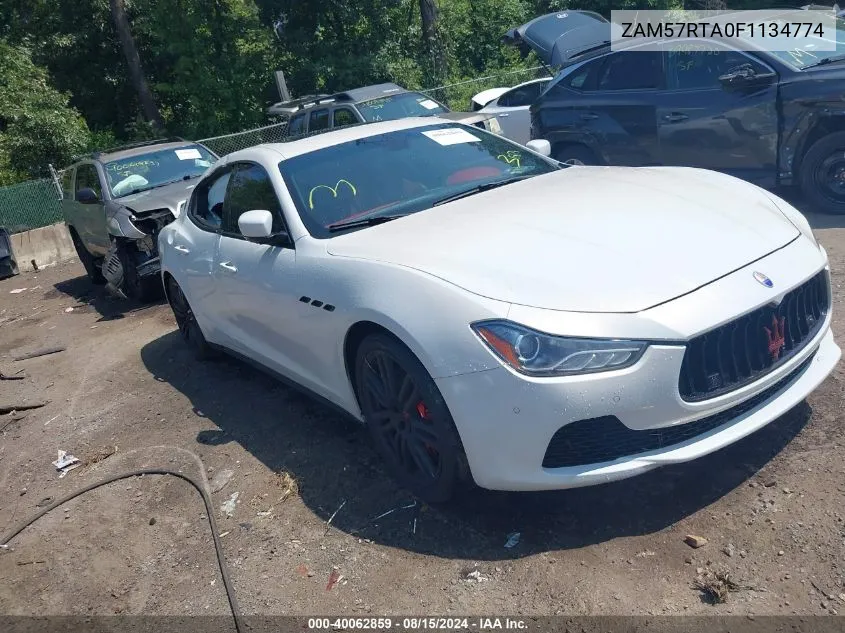 2015 Maserati Ghibli S Q4 VIN: ZAM57RTA0F1134774 Lot: 40062859