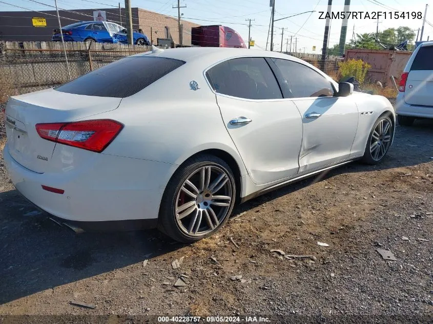 ZAM57RTA2F1154198 2015 Maserati Ghibli S/Q4