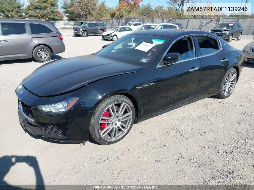 2015 Maserati Ghibli S Q4 VIN: ZAM57RTA0F1139246 Lot: 40736892