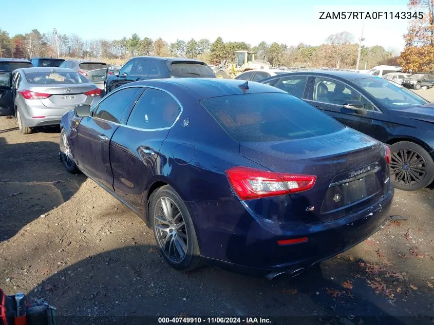 ZAM57RTA0F1143345 2015 Maserati Ghibli S Q4