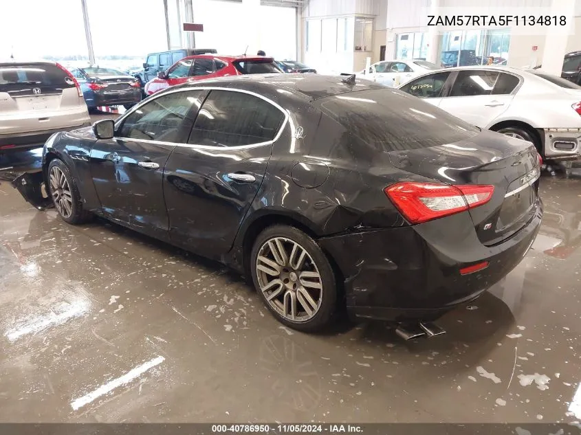 2015 Maserati Ghibli S Q4 VIN: ZAM57RTA5F1134818 Lot: 40786950